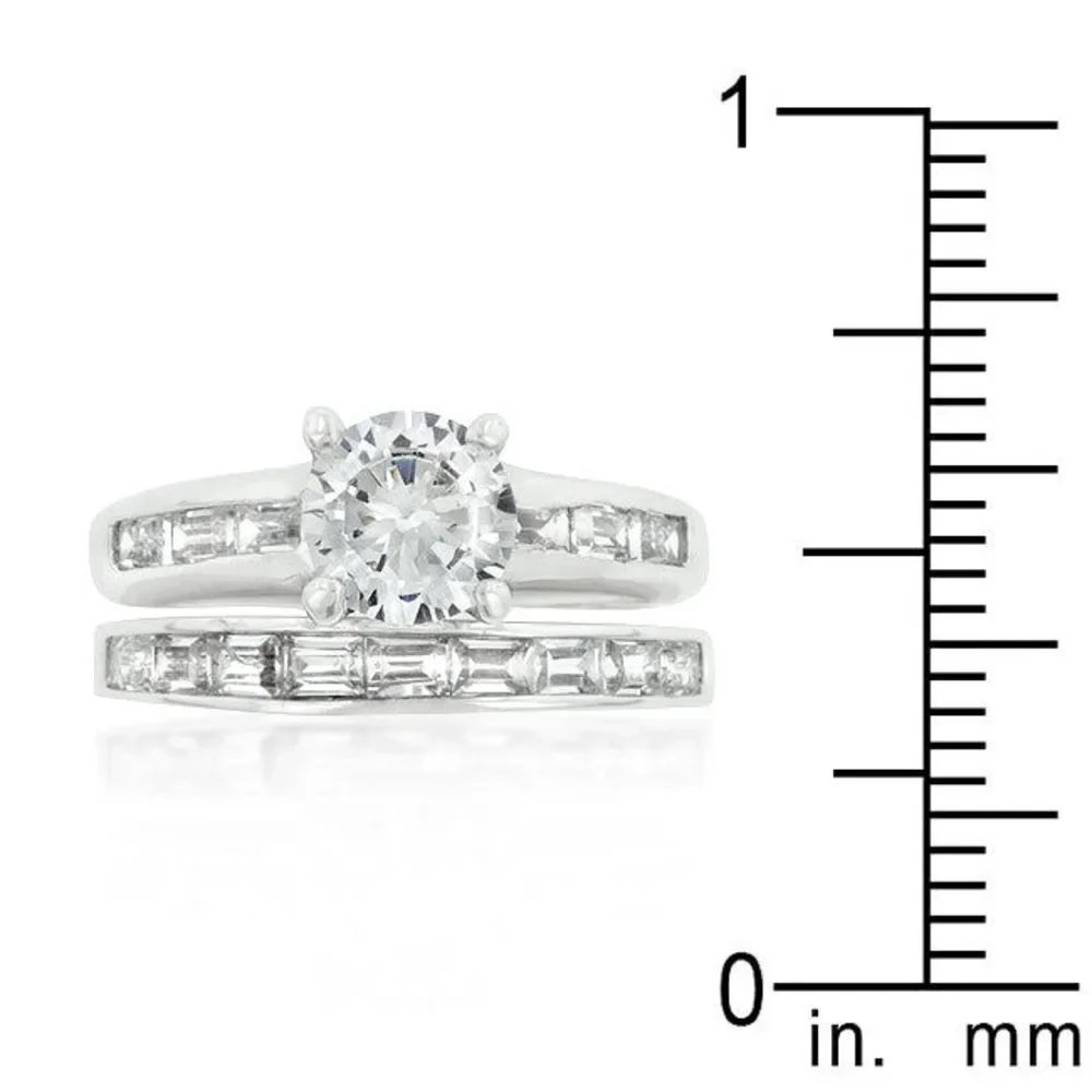 Rhodium Plated Stackable Ring Set - Picture 3 of 4